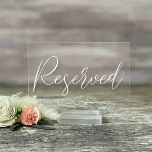 Table Sign Decor Minimalist Model Sign Holder for Wedding and Office Manufacturer Wholesale Tabletop Reserved Sign