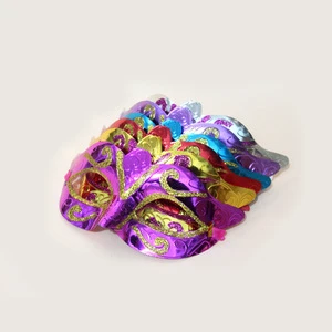 Women's PVC Material Party Mask Glitter Halloween Masquerade Venetian Mask for Costume Cosplay Mardi Gras