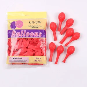 Birthday Party Decoration 10 Inch Latex Helium Glossy Multi-Color Unisex Environmentally Friendly Round Balloons 100pcs/bag