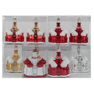New Hot Christmas Ball Decoration Electroplating Painted Special Shape Castle Christmas Ball Set Christmas Tree Decoration Set