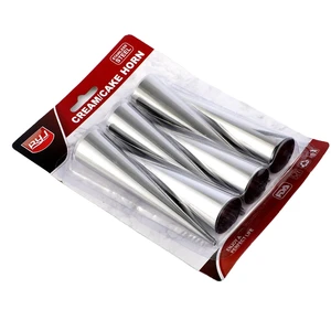 Hot-Selling 6pcs DIY Cake Decorating Kit Large Size Spiral Baked Croissants Stainless Steel Cone Shape Icing Piping Nozzles