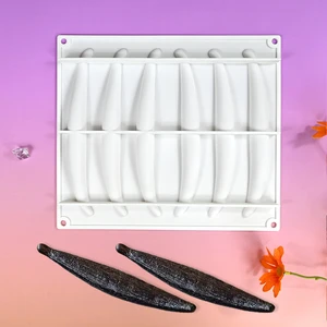 12 Cavity Vanilla Pod Shaped silicone molds for decoration fondant silicone mold 3d mold silicone chocolate bar mold