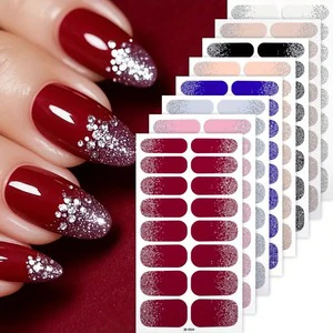 Zhengxiang Waterproof European American Nail Art Stickers Pure Color Glitter Powder For Artificial Fingernails
