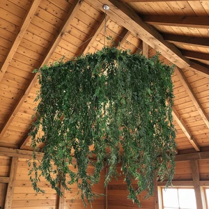 GNW OEM Custom Floral Ceiling Installation With Artificial Wisteria Luxury Wedding Event Decor Wholesale