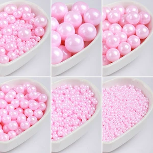 Halal Certified Solid Pink Sugar Beads Sprinkles for Cake Decorating and Dessert Topping E171 Free Packaged in a Bag