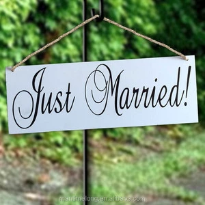 Romatic Just Married Letter Wooden Wedding Signs for Photpbooth Prop Party Event