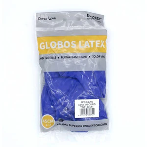 Party Love Durable Latex Balloons 45cm Dark Blue R18 6pcs Bag For Adults Birthday Decoration