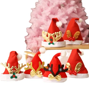 Christmas Stocking Decorations Christmas Santa Claus Hat Children's Snowman Deer Hat for Tree Decorations for Holiday Season