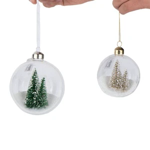 Christmas Tree Ornament Glass Ball with Christmas Tree Decoration Inside