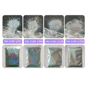 Aluminum-made Laser Silver Glitter Powder for 300 Degrees Celsius High Temperature Injection With Strong Holographic Effect