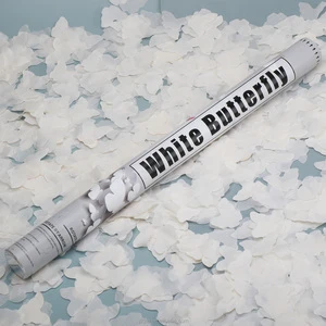 White Butterfly Confetti Cannon Romantic Butterfly Paper Popper For Wedding Birthday Party Decorations