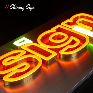 Custom Acrylic Neon Sign with LED Lights for Wall Decor - 3D Letter Signage for Bar, Wedding & Business Logo Outdoor/Indoor Use