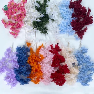 Party Wedding Hall Ceiling Bougainvillea Artificial Cloth Flowers Wedding Ceiling Decoration