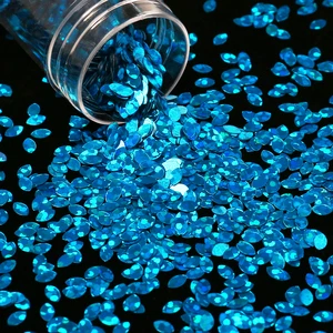 High Quality Sky Blue Rice Shape Sequins GRS & OEKO Sequins for Craft, Wedding & Party Decoration, Bulk Supply
