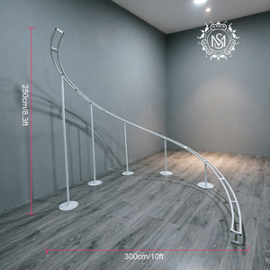 High Strength White S-Shaped Metal Arch Frame. Adjustable Wedding & Event Backdrop Stand. Modern Decor Prop.