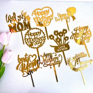 Cake Decoration Mother's Day Acrylic Cake Topper Happy Mother's Day Cake Decoration