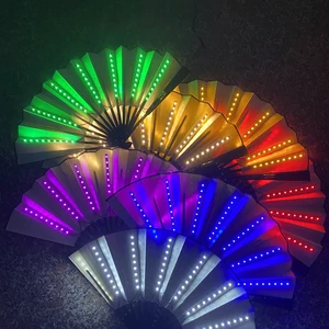 Nicro Ins Style Bar Disco Chinese Light Fan Trend Electric Syllables Halloween Festival Concert Party Performance Props LED