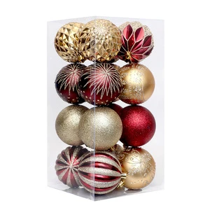 Large 31cm Giant Christmas Balls Set Shiny Metallic Xmas Tree Baubles for Commercial Holiday Boutique Decor Ornaments