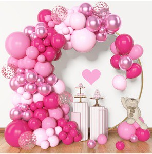 18 12 10 5 Inch Latex Metallic Confetti Purple Balloons Supplies Latex Garland Balloon Arch Kit Wedding & Birthday Party Set