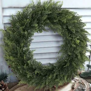 Front Door Dense Wreath Decoration Door Hanging Green Wreath Holiday Decoration 40CM Christmas Wreath