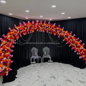 Wholesale High Quality Arrangement Reception Backdrop Artificial Flower Arch for Wedding Party Event Decoration