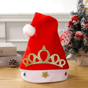 Hot Sale New Style Santa Claus Hat Winter Warm Christmas Holiday Cap with Digital Printed and Hand Embroidery for New Year Gifts