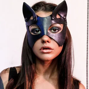 Women Leather Masks Masquerade Party Stegosaurus Cat Mask for Women Masquerade Mask for Women