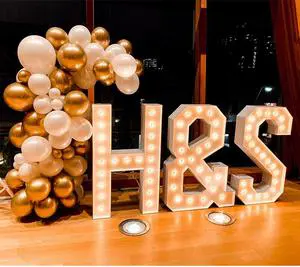 Party Event Decor Signs Displaying LED Wedding Signs Giant Marquee Letters