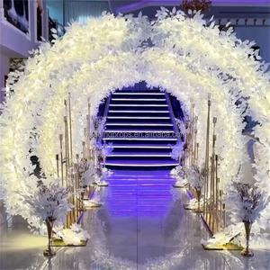 Hot Sale LED Road Guide Decoration Golden Arch Semicircular Wedding Arch Wedding Set Golden Semicircular Arch