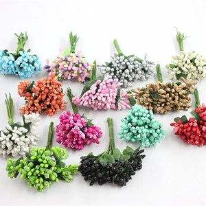 144pcs/lot Mulberry Stems Artificial Flowers Stamen/DIY Pistils for Flower Crown Wedding Pistil Decoration DIY Wreath