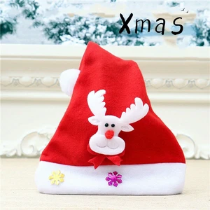 Ouruidan Custom Logo Luminous Plush Christmas Red Bottom Hat Christmas Atmosphere Decoration Santa Hat With Led