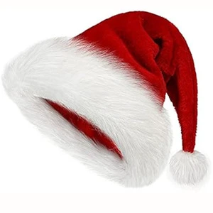 2024 Hot Sale Kayatrek Christmas Santa Hat Xmas Holiday for AdultsTouch Soft and Comfortable Velvet Thickened Santa Hats