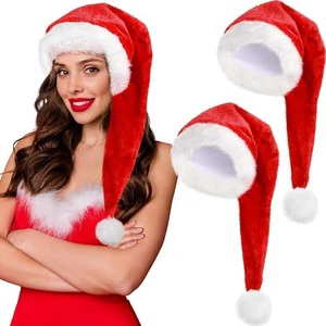 Cross-border Super-long Plush Christmas Hat. Popular Christmas Fur Hat Gift. Gift Items for Christmas Decoration.