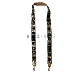 Custom Sequin Strap Belt Glitter Sequin Crossbody Strap for Stadium Events Sparkly Adjustable Light Weight Durable Bag Strap