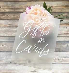 JAYI Custom Frosted Acrylic Calligraphy Wedding Sign