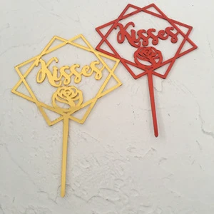 Glitter Cake Topper Vintage Style Princess Acrylic Cup Cake Topper Cake Tool