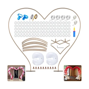 6.8 Ft Outdoor Heavy Duty Balloon Heart Events Decor Equipment Arch Backdrop Wedding Arch for Bridal Shower