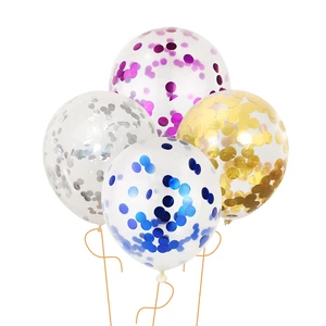 18 Inch Clear Party Balloons with Confetti Inside Latex for Party Decorations Wedding Bridal Proposal Confetti Balloons