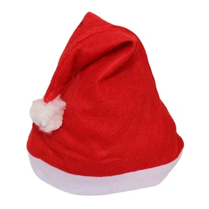 2018 New Years Cheap Cap Christmas Party Santa Hats Red and White Cap Christmas Hat for Santa Claus Costume