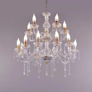 Crystal Chandelier Wedding Hall Background Stage Ceiling Light Acrylic Hotel Wedding Ceiling Decoration Luxury Wedding