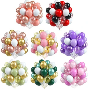 12 Inch Multi-color Latex Balloons Assorted Colors Birthday Wedding Valentine's Day Festival Party Helium Holiday Ornaments