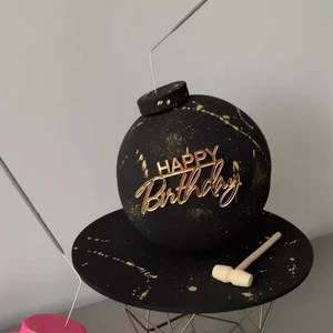 Acrylic Cake Decoration Creative Happy Birthday Cake Side Acrylic Cake Decoration Party Decoration