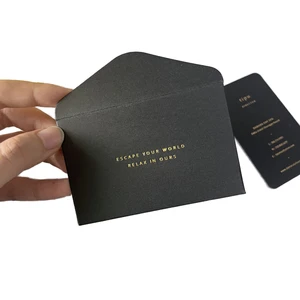 Custom Size Luxury Gold Foil Embossed Art Paper Envelopes Hot Stamping Wedding/Event Stationery Custom Design Available