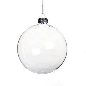 100 Wholesale Clear Christmas Glass Ornamental Ball Bauble Tree Decoration Supplies