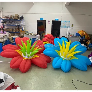 Hot Sale Wedding Decoration Ceiling Inflatable Led Light Flowers Inflatable Colorful Flower