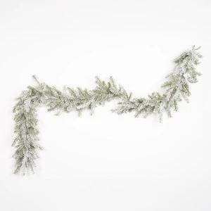 Christmas Festoon 'Snowy' Wreath and Garlands Collection Green Synthetic 190cm Indoor Wall Mount Decoration