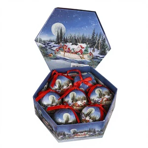 7pcs Box Set Birthday Ball Pendants Snowman Foam Balls Hanging Ornaments Christmas Tree Decorations Unbreakable Decoupage