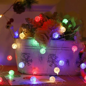 Blossom Flower Led Fairy String Light Battery Powered Wedding Valentine's Day Event Christmas Party Garland Decor