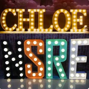 Vintage Industrial Metal Bulb Sign Board Custom Logo 3D LED Marquee Letters Large Light up Alphabet Sign for Bar Restaurant Cafe