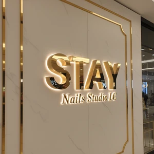 Customized 3d logo Led Illuminated Signboard Indoor and Outdoor Store Backlit Letter Sign